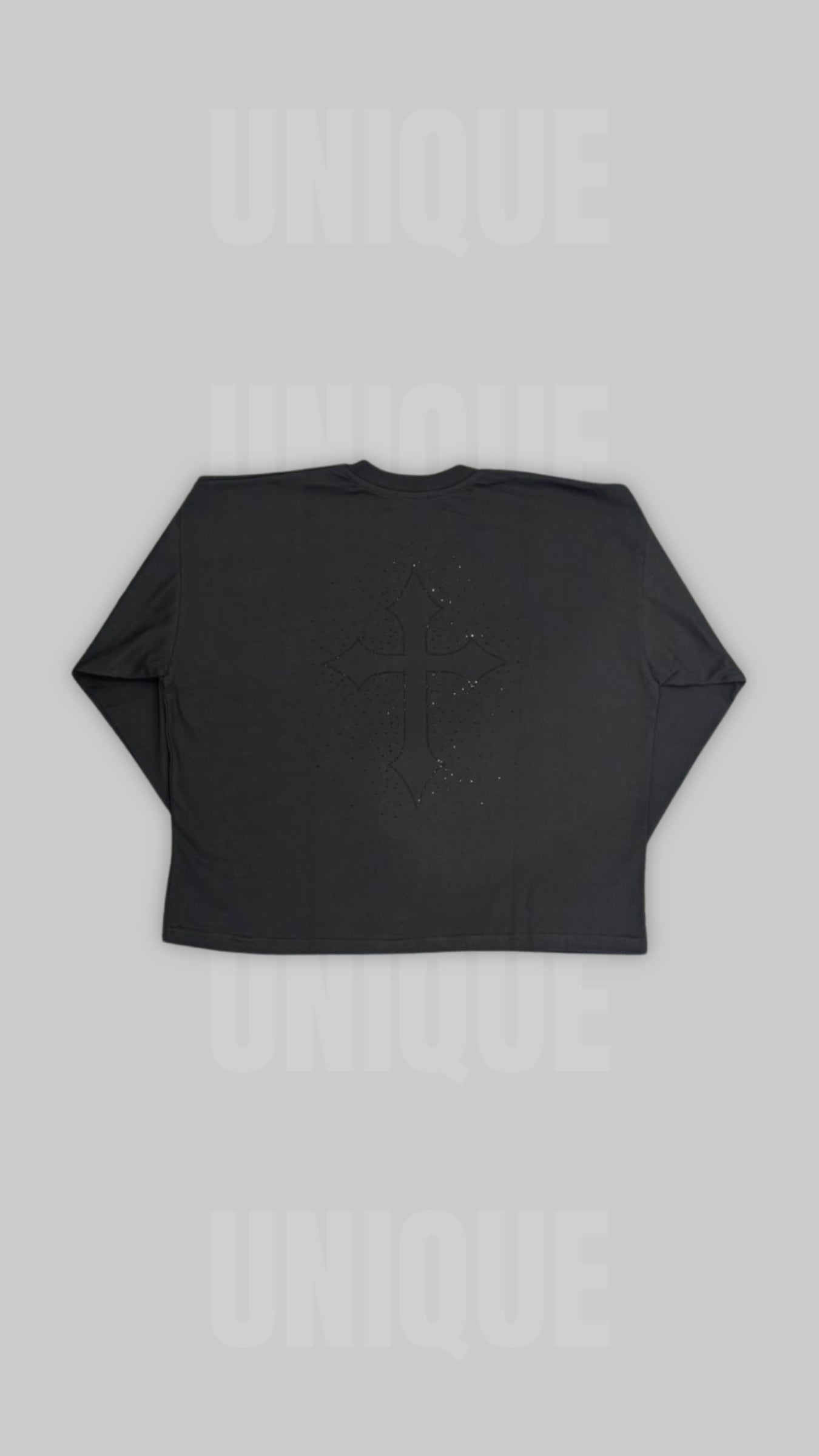 T-Shirt a Maniche Lunghe Basic Con Croce