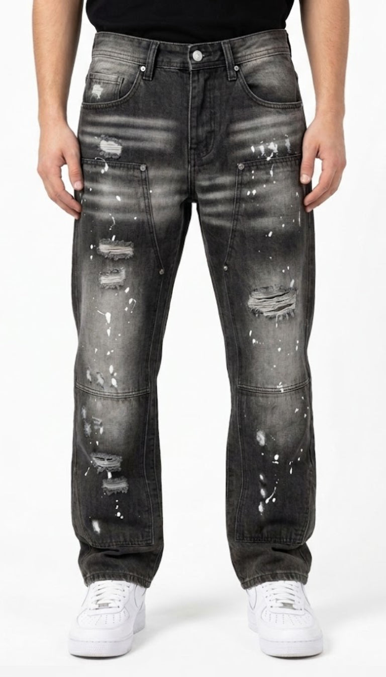 Jeans Baggy "Anthracite Grunge"