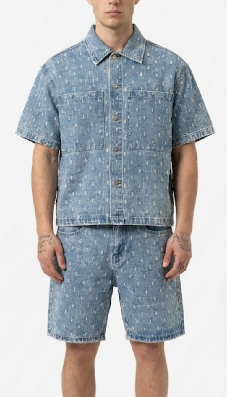 Cordset Denim "Distressed Dash"