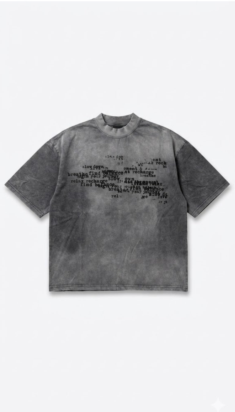 T-shirt Scripted Acid
