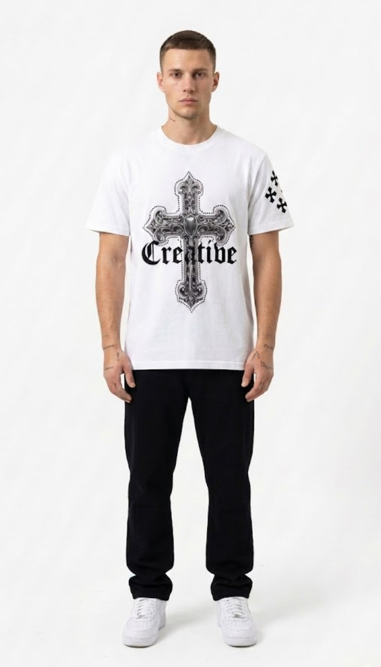 T-Shirt Gothic Creative Cross
