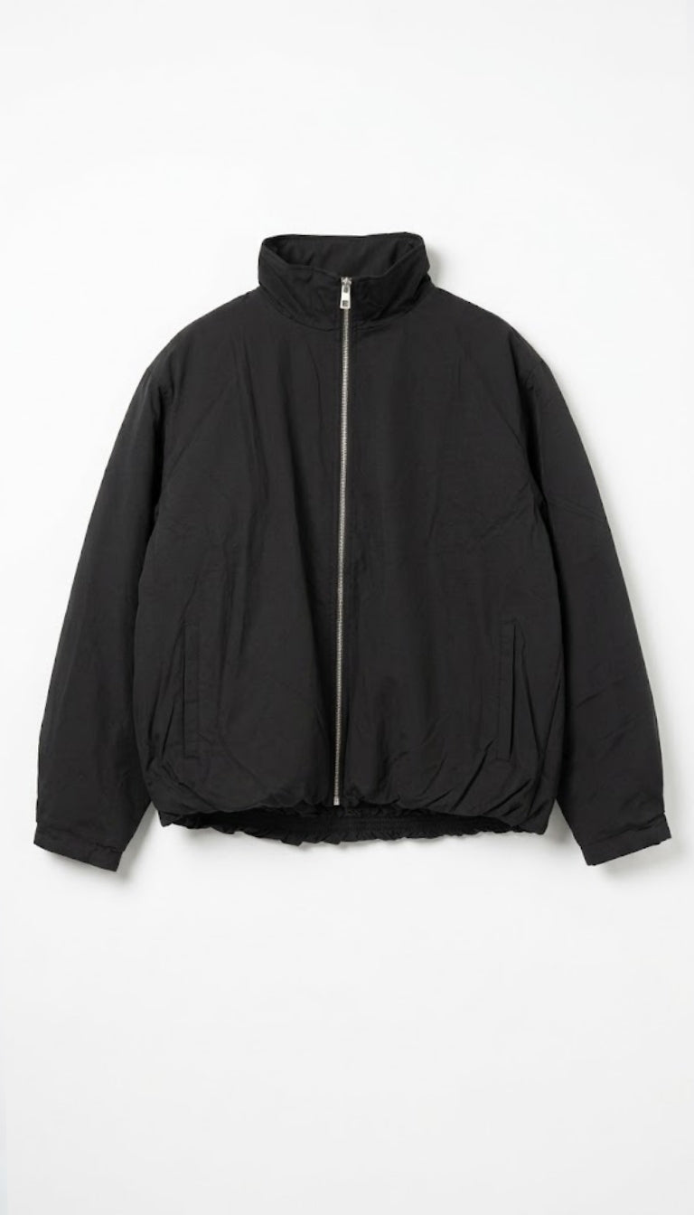 Giacca bomber oversize con zip e colletto alto