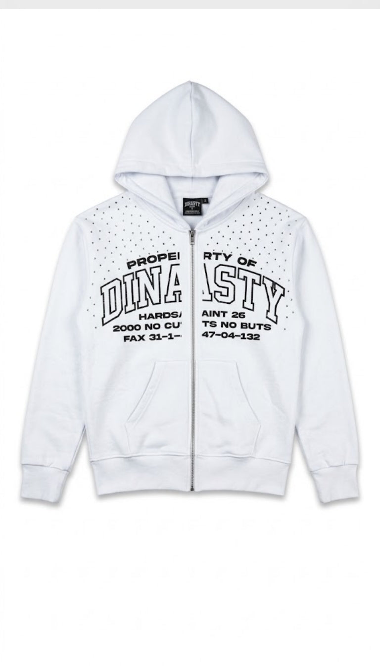 Felpa con Cappuccio e Zip con Grafica "Dynasty"