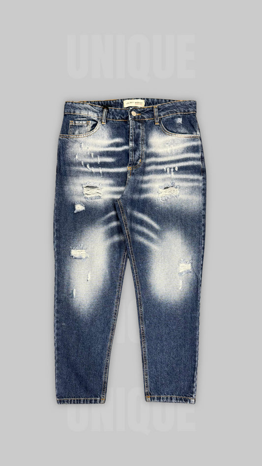 JEANS SLIM FADED BLU