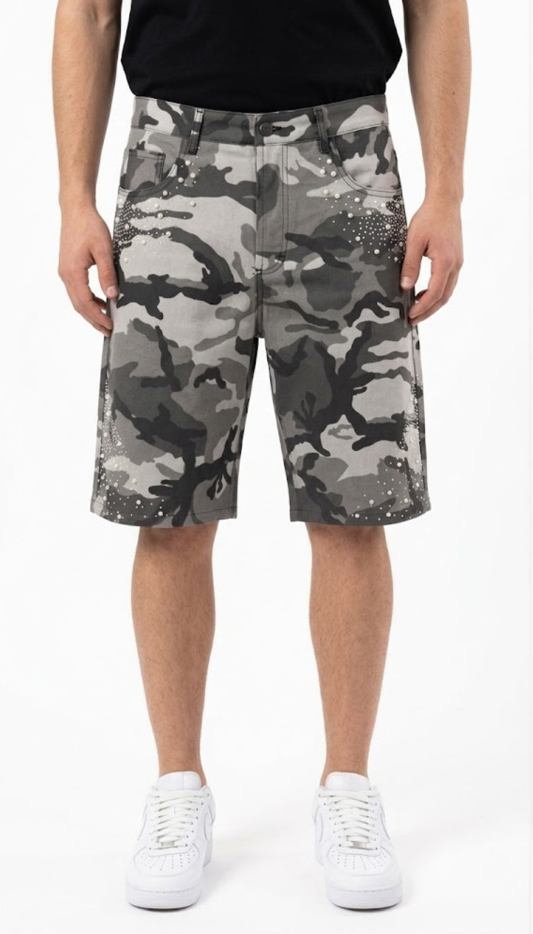 Jorts Mimetici "Camo Bling"