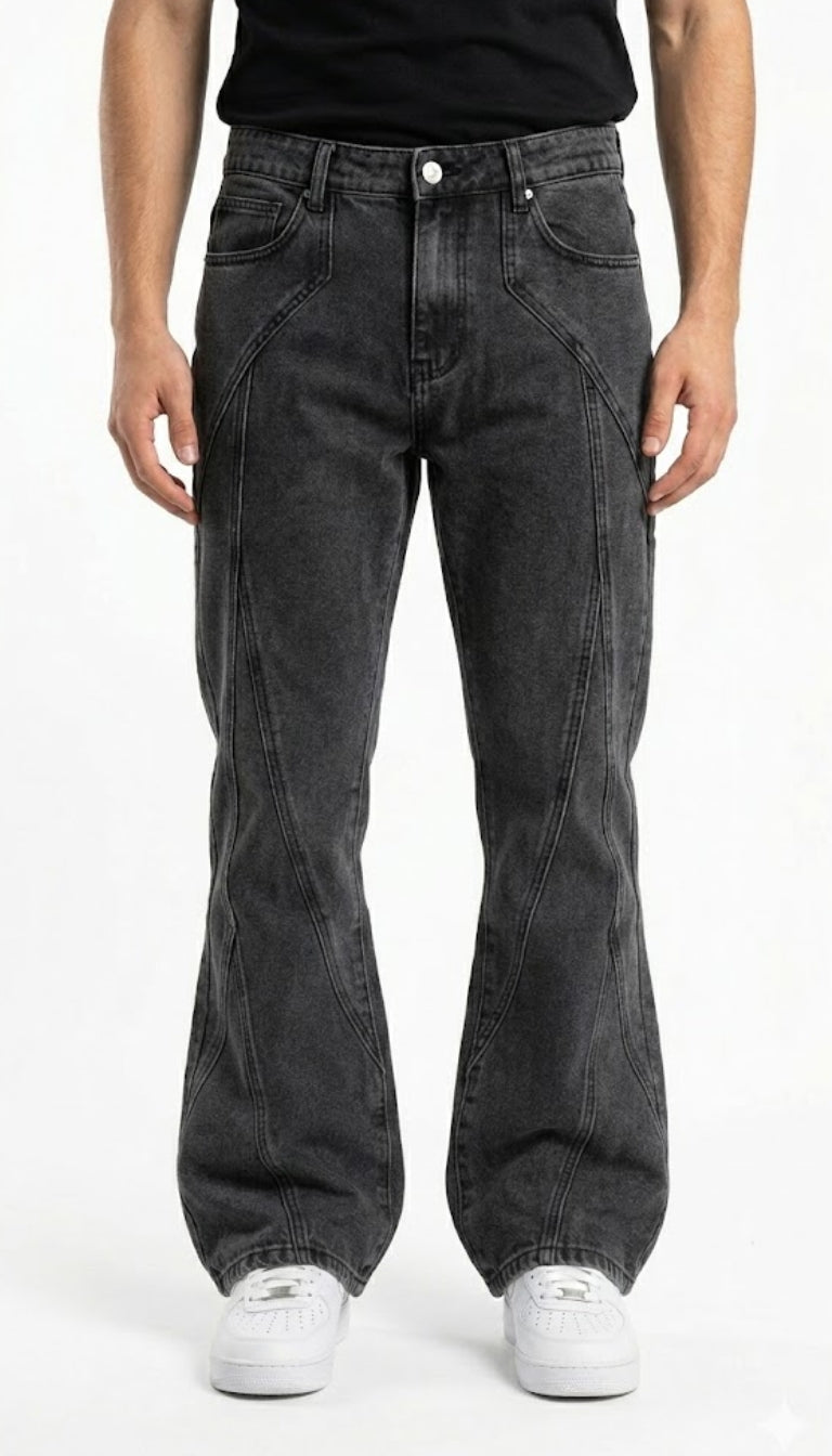 Jeans V-Line Acid Wash