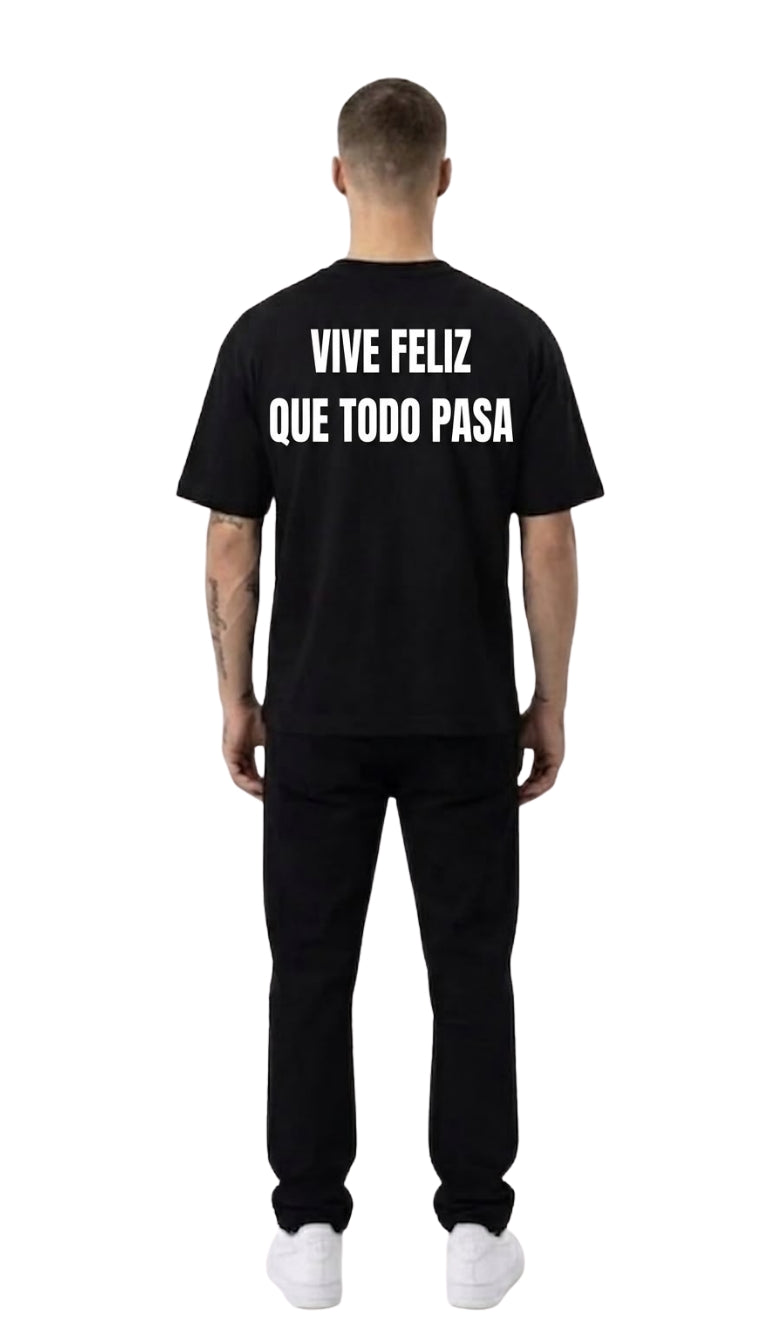 T-Shirt Boxy "Vive Feliz"