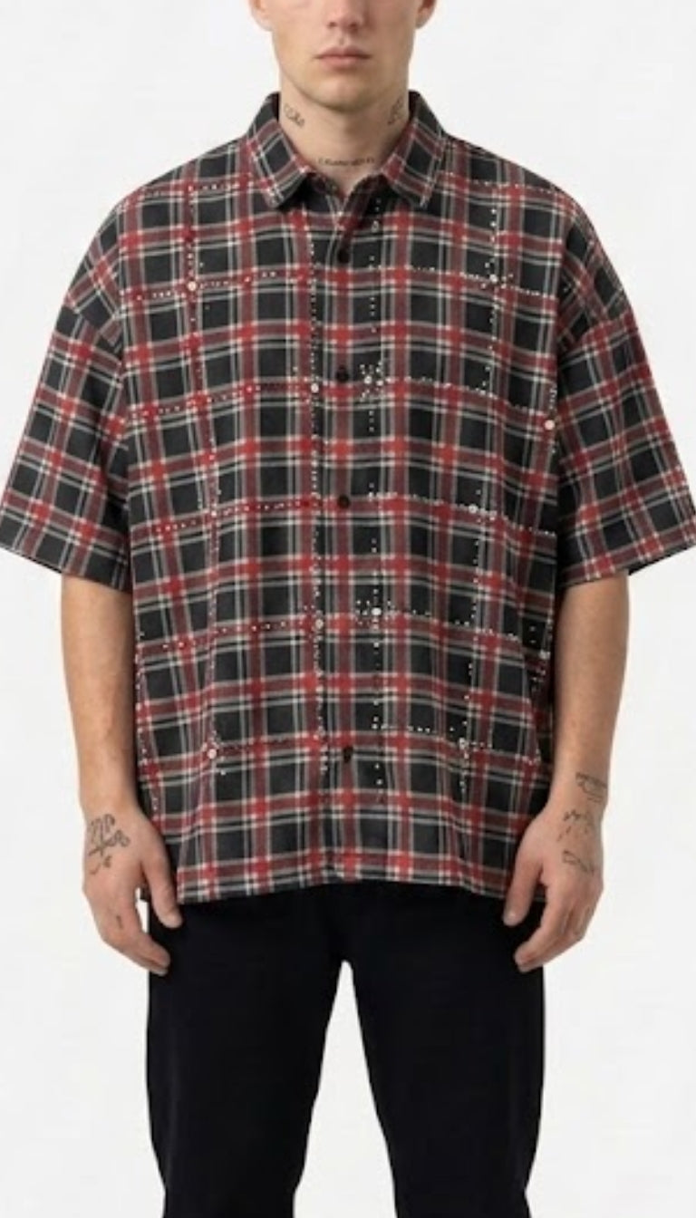 Camicia Tartan con Strass